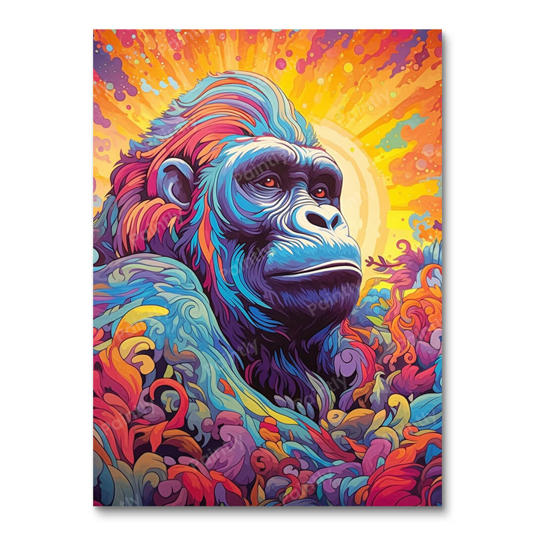 Psychedelic Gorilla I (Diamond Painting)
