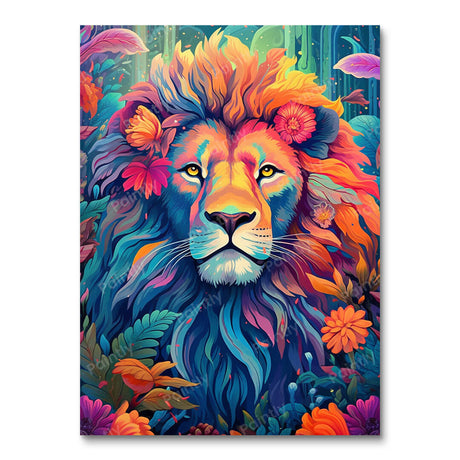 Psychedelic Lion II Animals Paint by Numbers kit