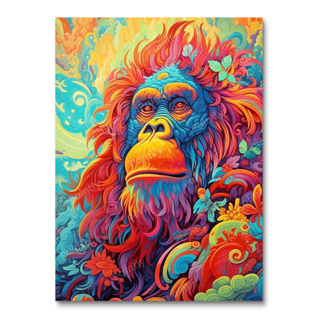 Psychedelic Orangutan I (Diamond Painting) Diamond Painting kit
