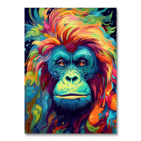 Psychedelic Orangutan III (Diamond Painting) Diamond Painting kit