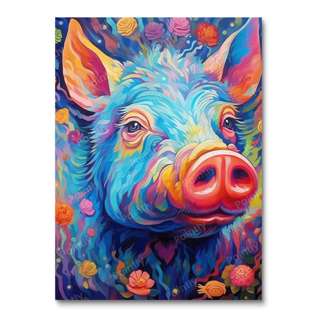 Psychedelic Pig II (Diamond Painting) Diamond Painting kit