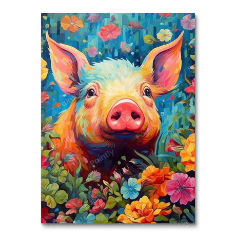 Psychedelic Pig I (Diamond Painting) Diamond Painting kit