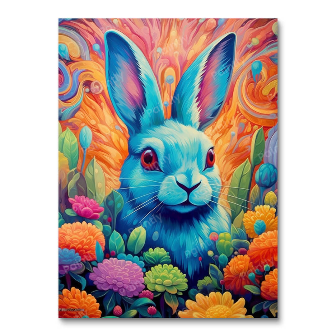 Psychedelic Rabbit III (Diamond Painting)