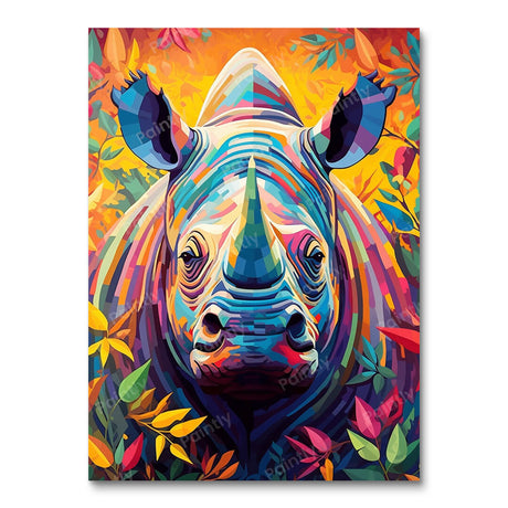 Psychedelic Rhino II (Diamond Painting) Diamond Painting kit