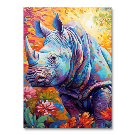 Psychedelic Rhino I (Diamond Painting) Diamond Painting kit