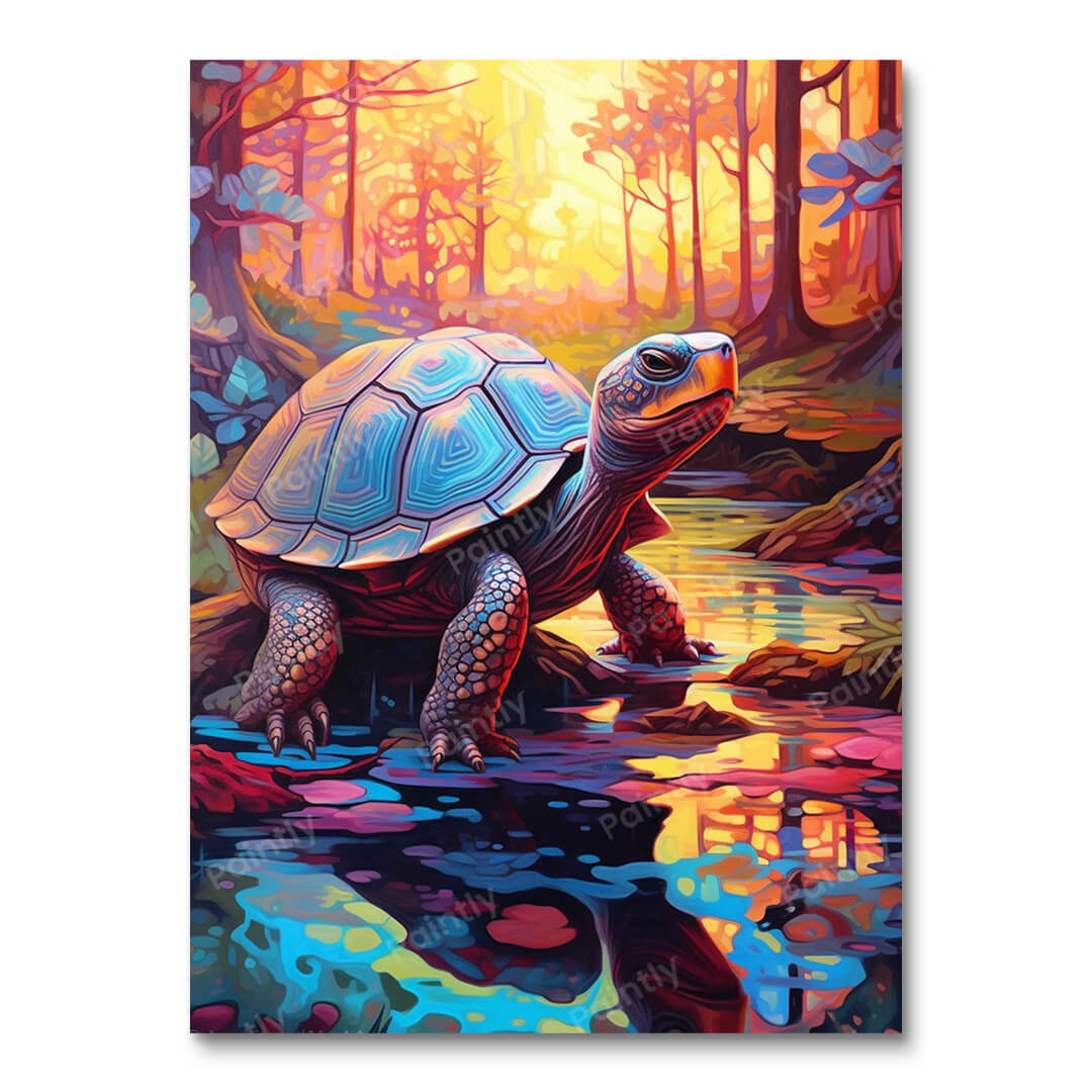Psychedelic Tortoise I Paint by Numbers – Paintly Kits