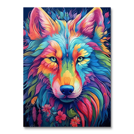 Psychedelic Wolf II (Diamond Painting) Diamond Painting kit