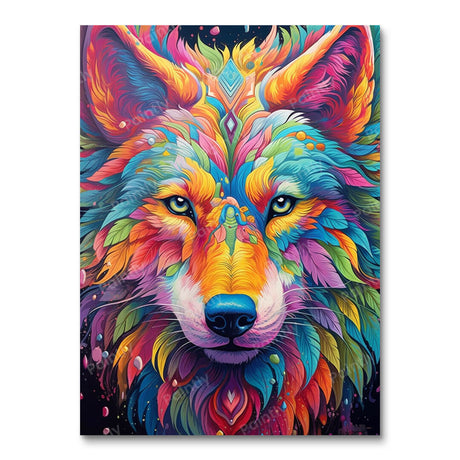 Psychedelic Wolf III (Diamond Painting) Diamond Painting kit