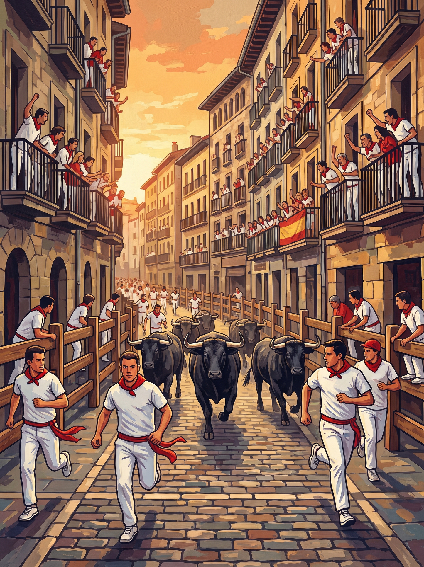 Pamplona Running Of The Bulls