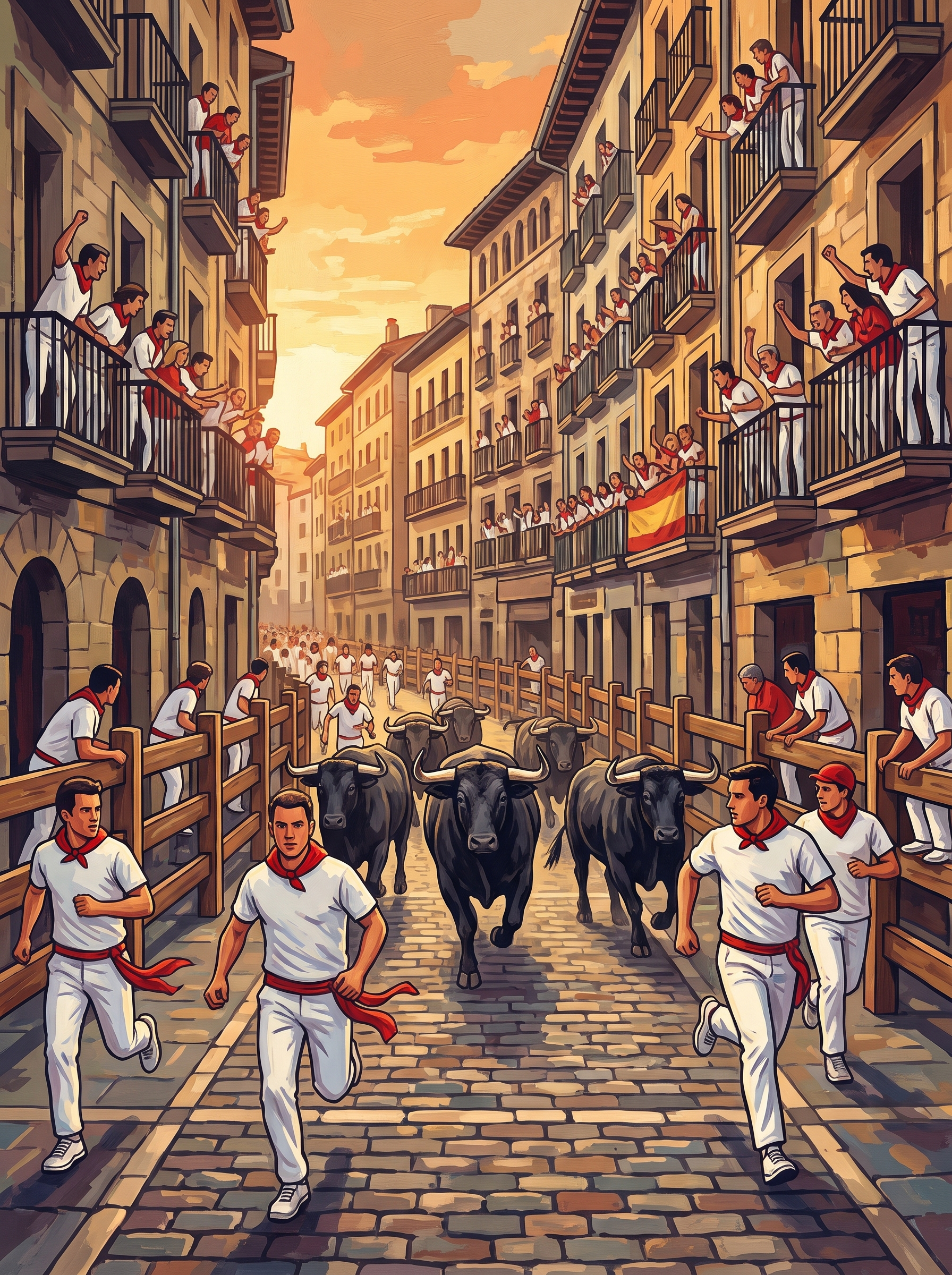 Pamplona Running Of The Bulls