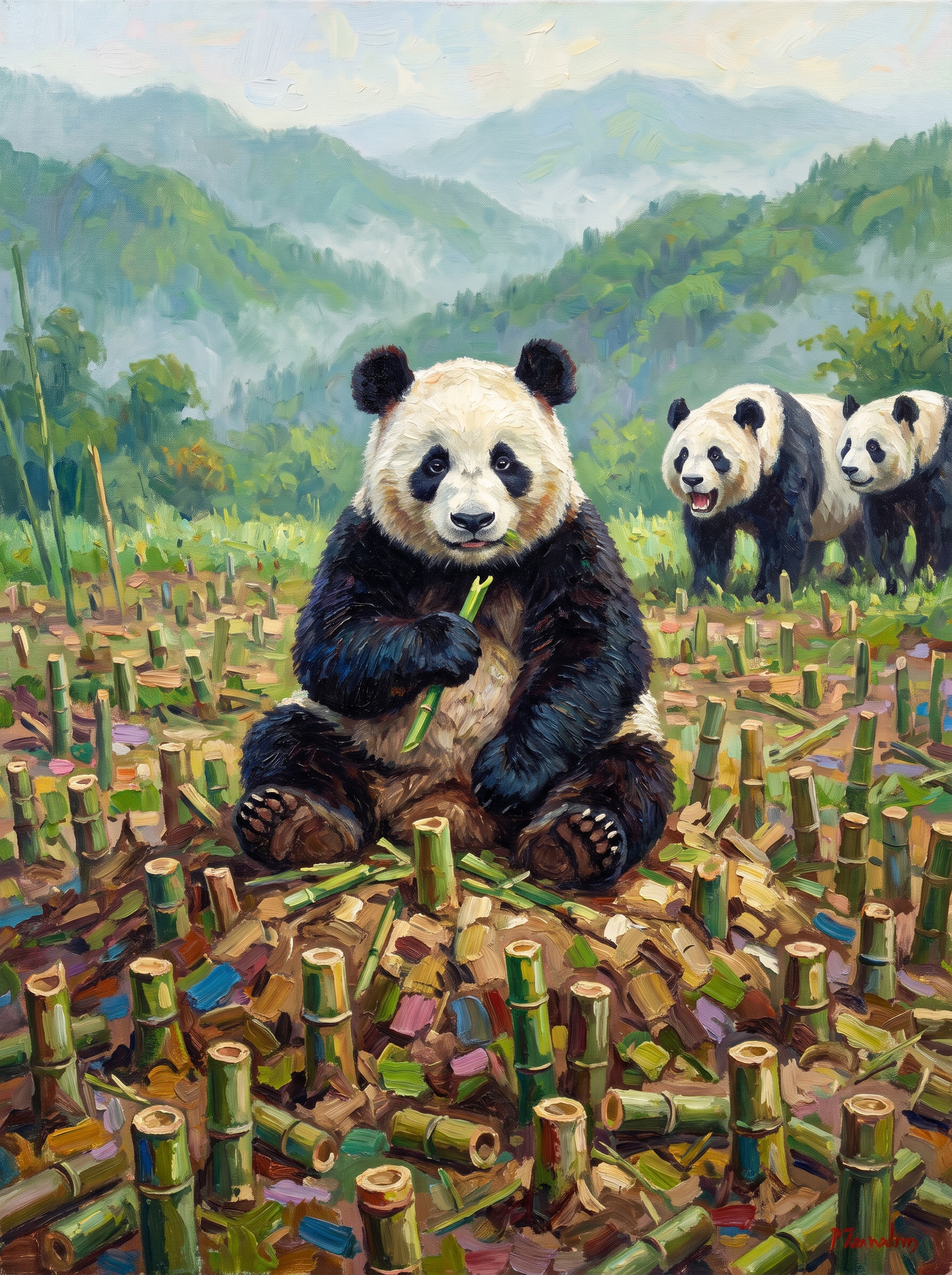 Panda Ate the Bamboo