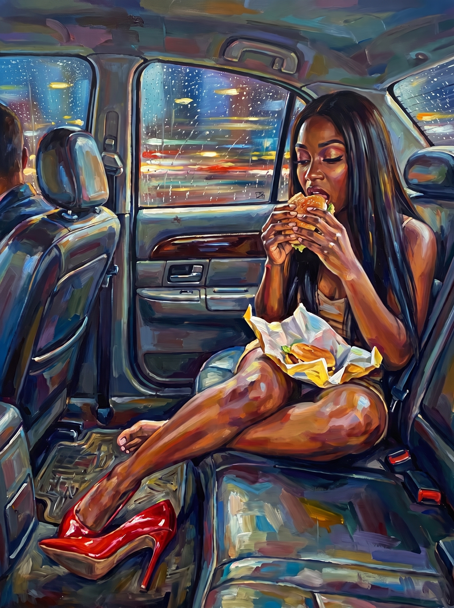 Eating In The Taxi