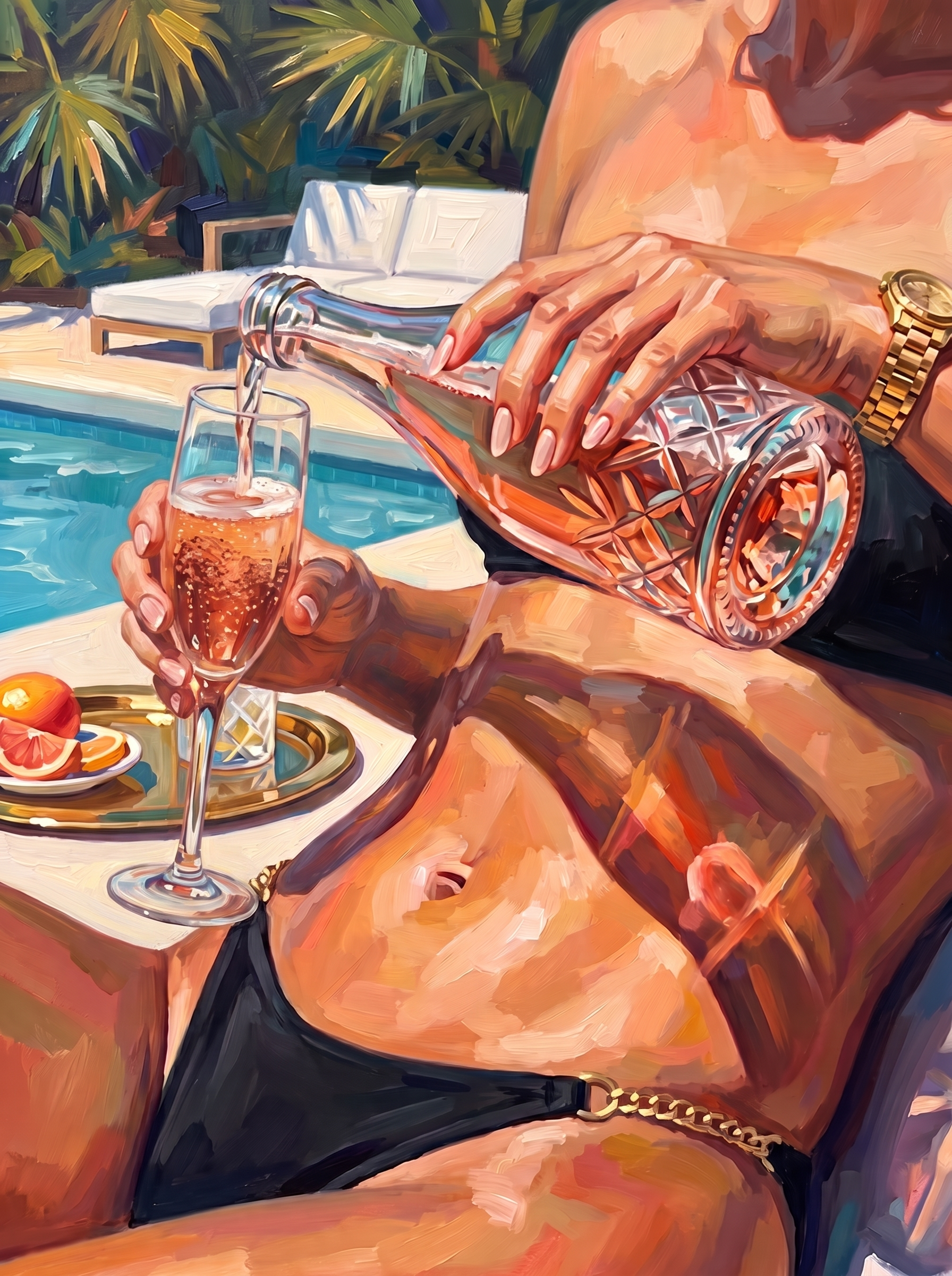 Decanter By The Pool