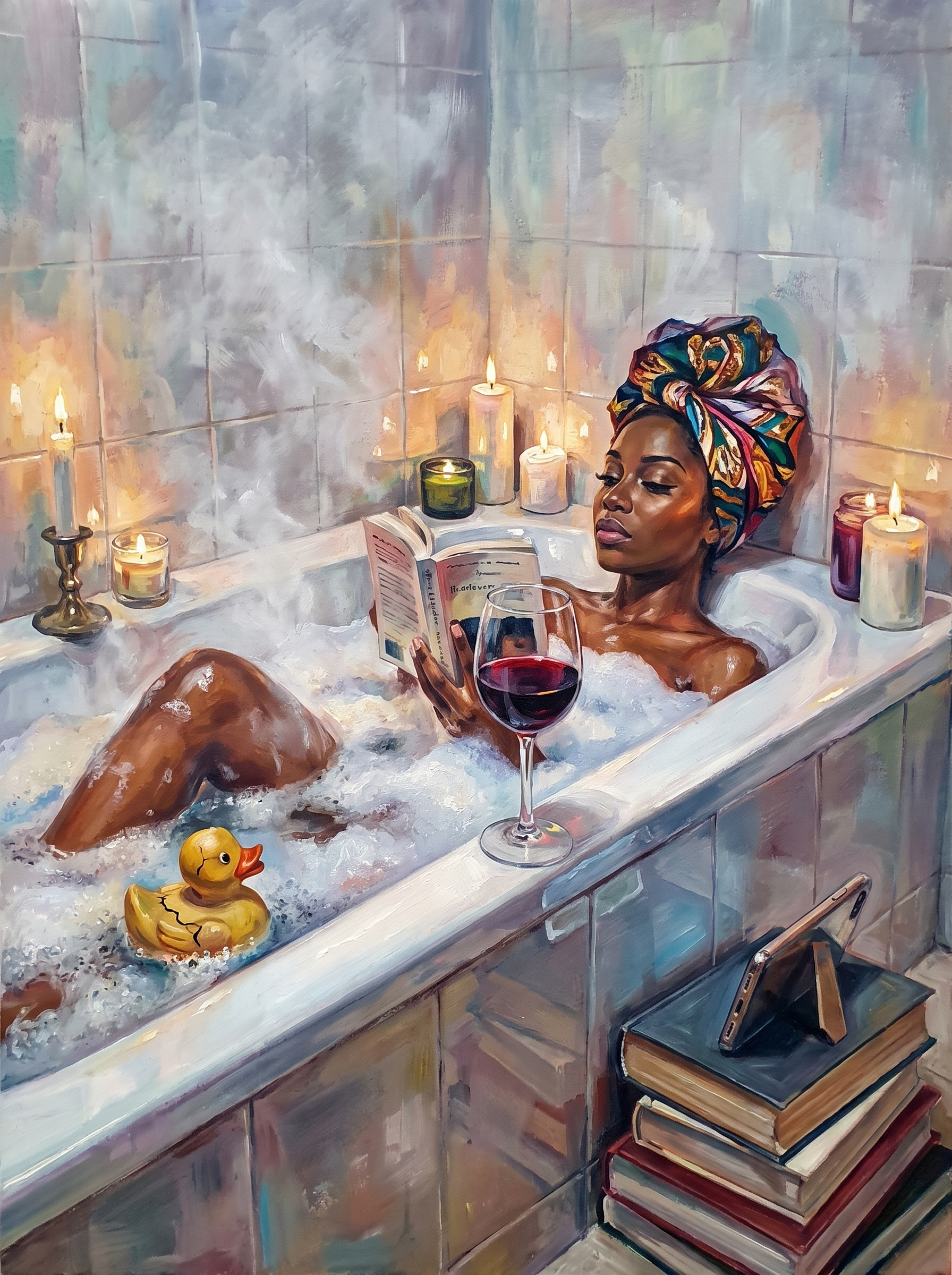 Bath, Book, Big Red