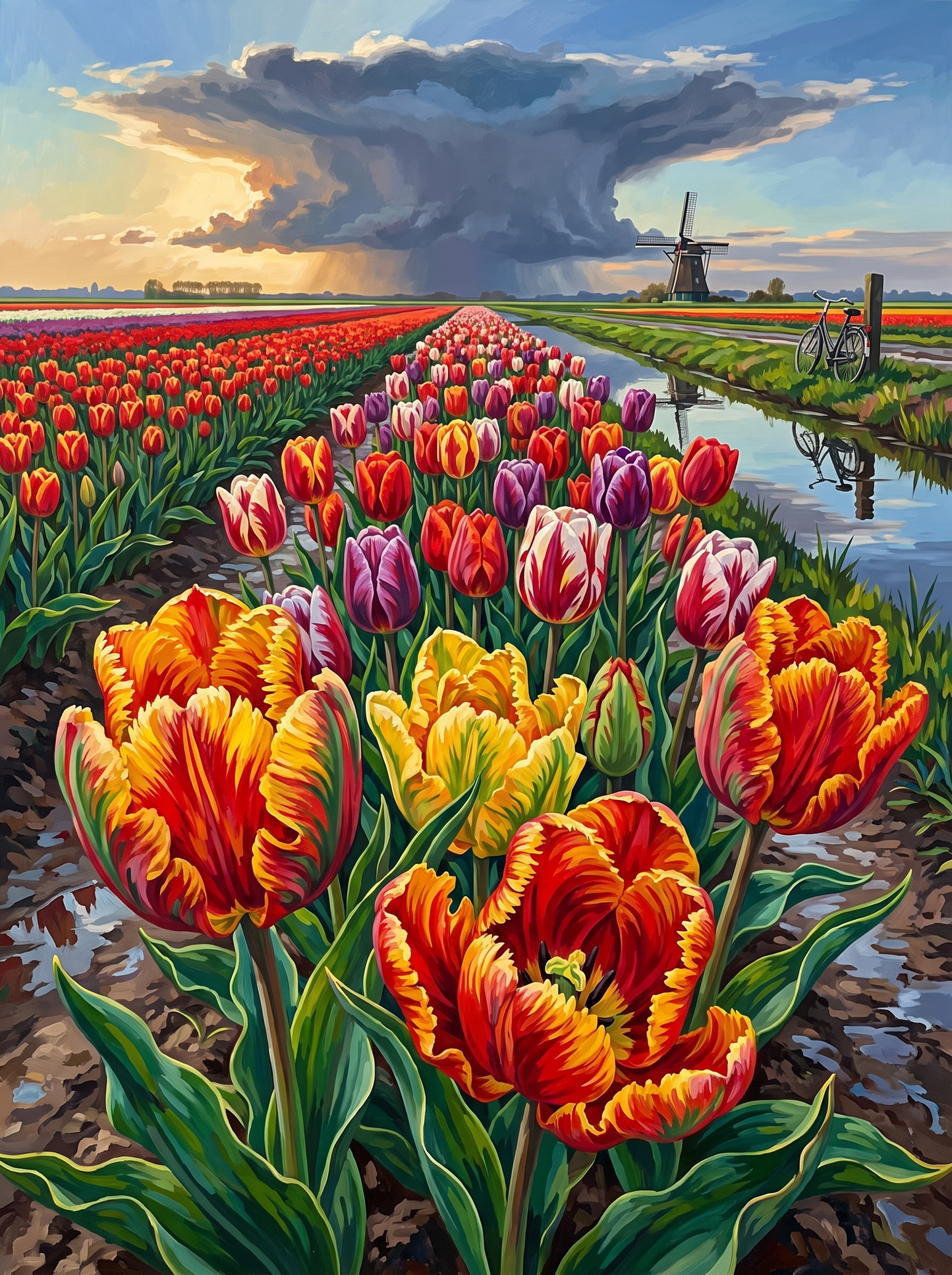 Dutch Tulips Before Thunder