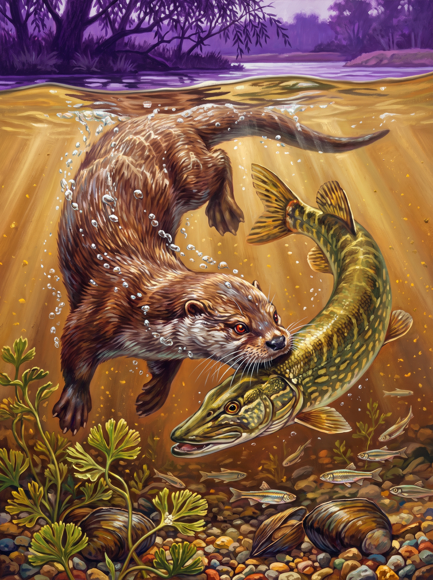Otter Takes On The Pike