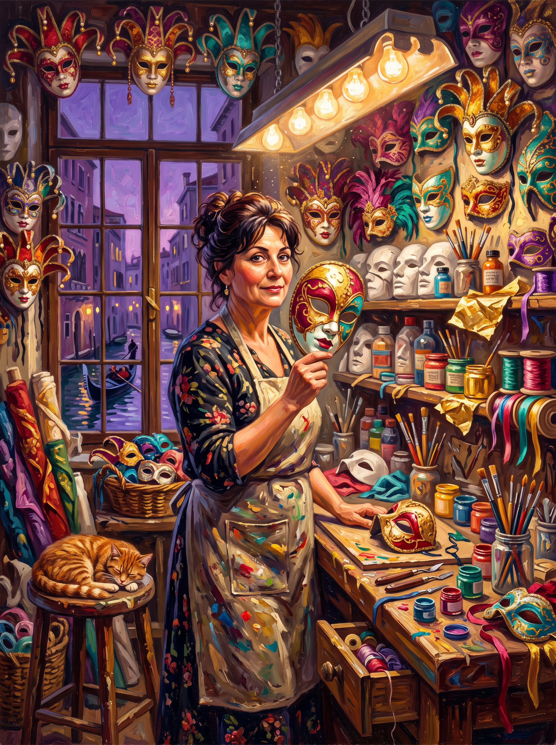 Venice Mask Workshop At Dusk