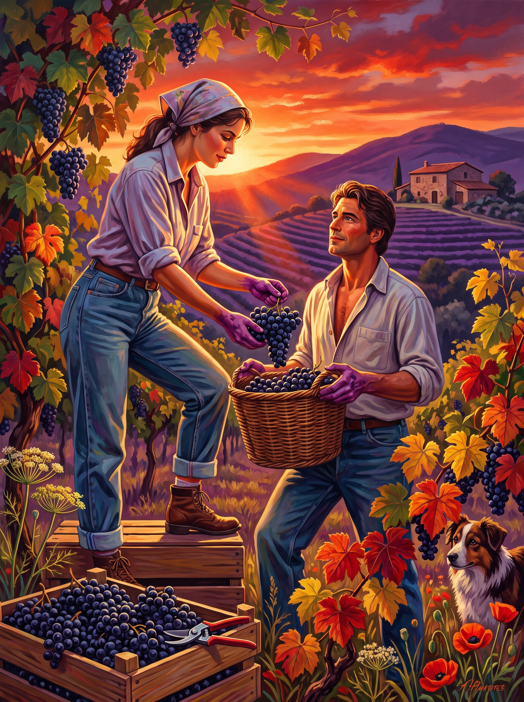 Tuscan Grapes In By Six