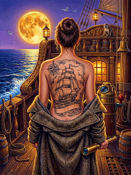 Spyglass And Compass Rose