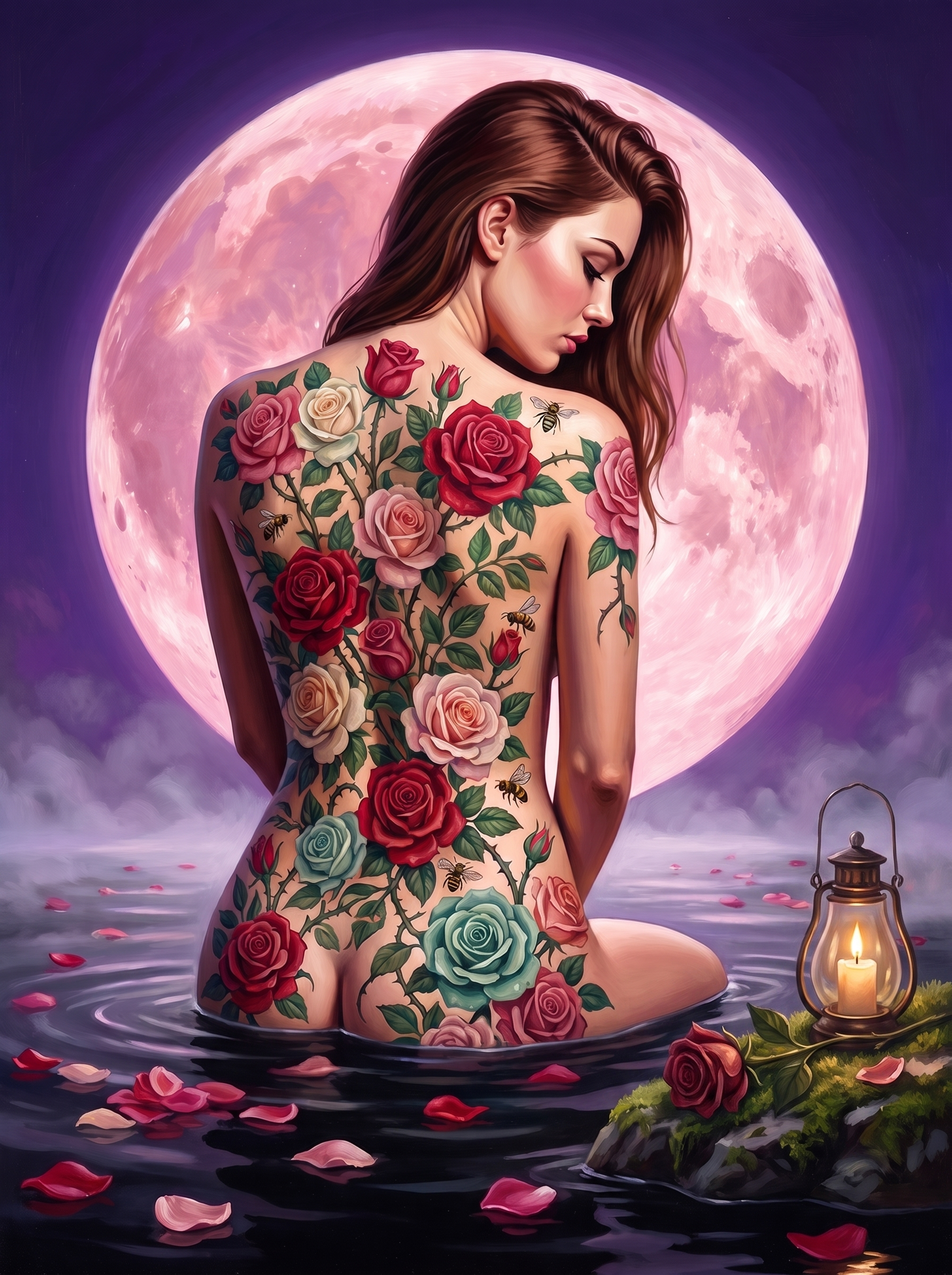 Roses Under A Pink Moon