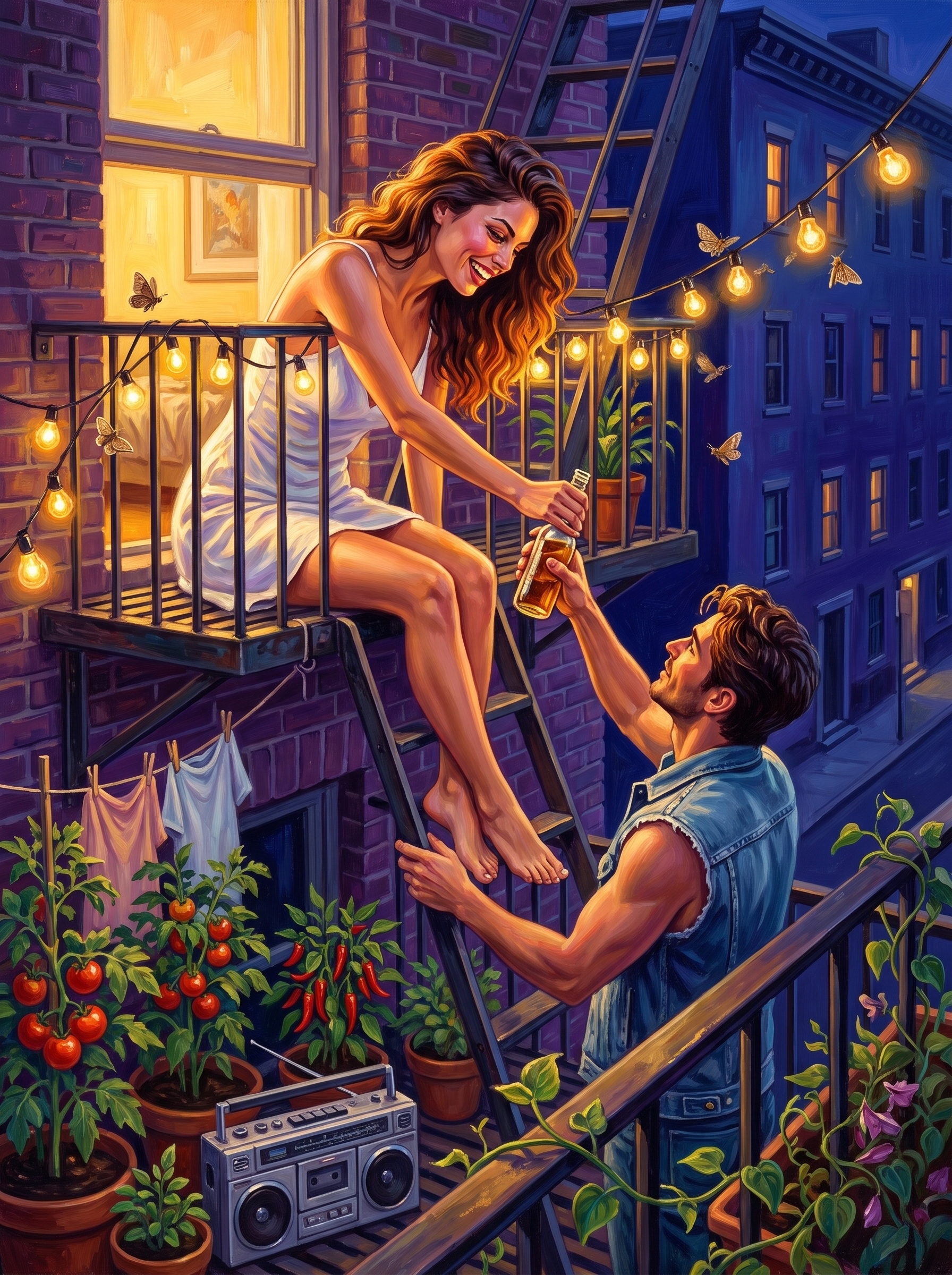 Beer On The Fire Escape
