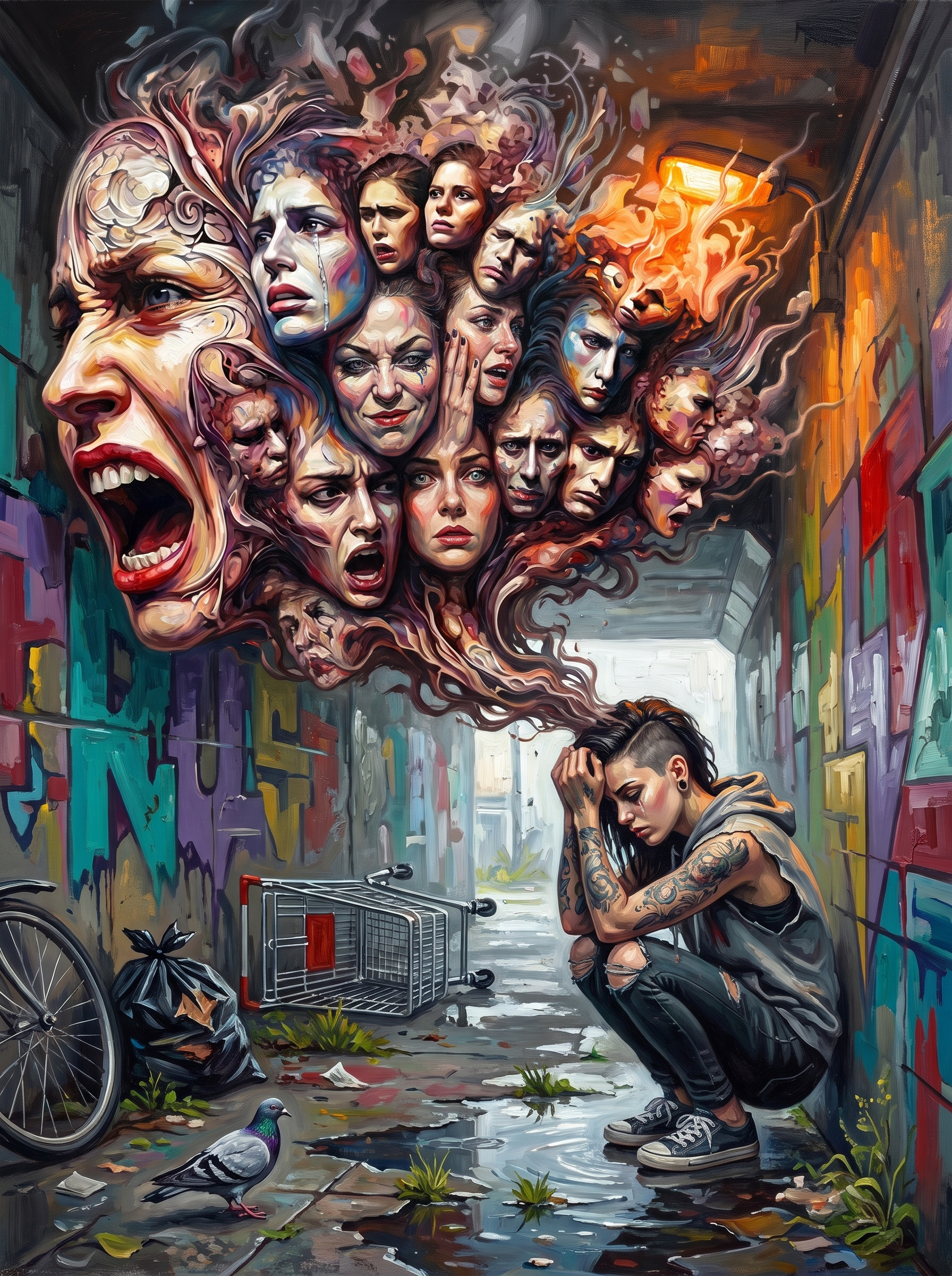 Faces Under The Flyover