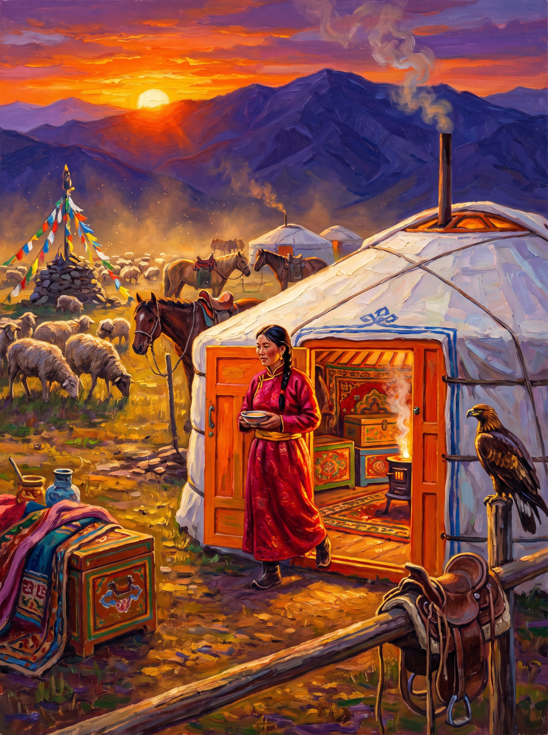 Mongolian Ger, Tea Is On