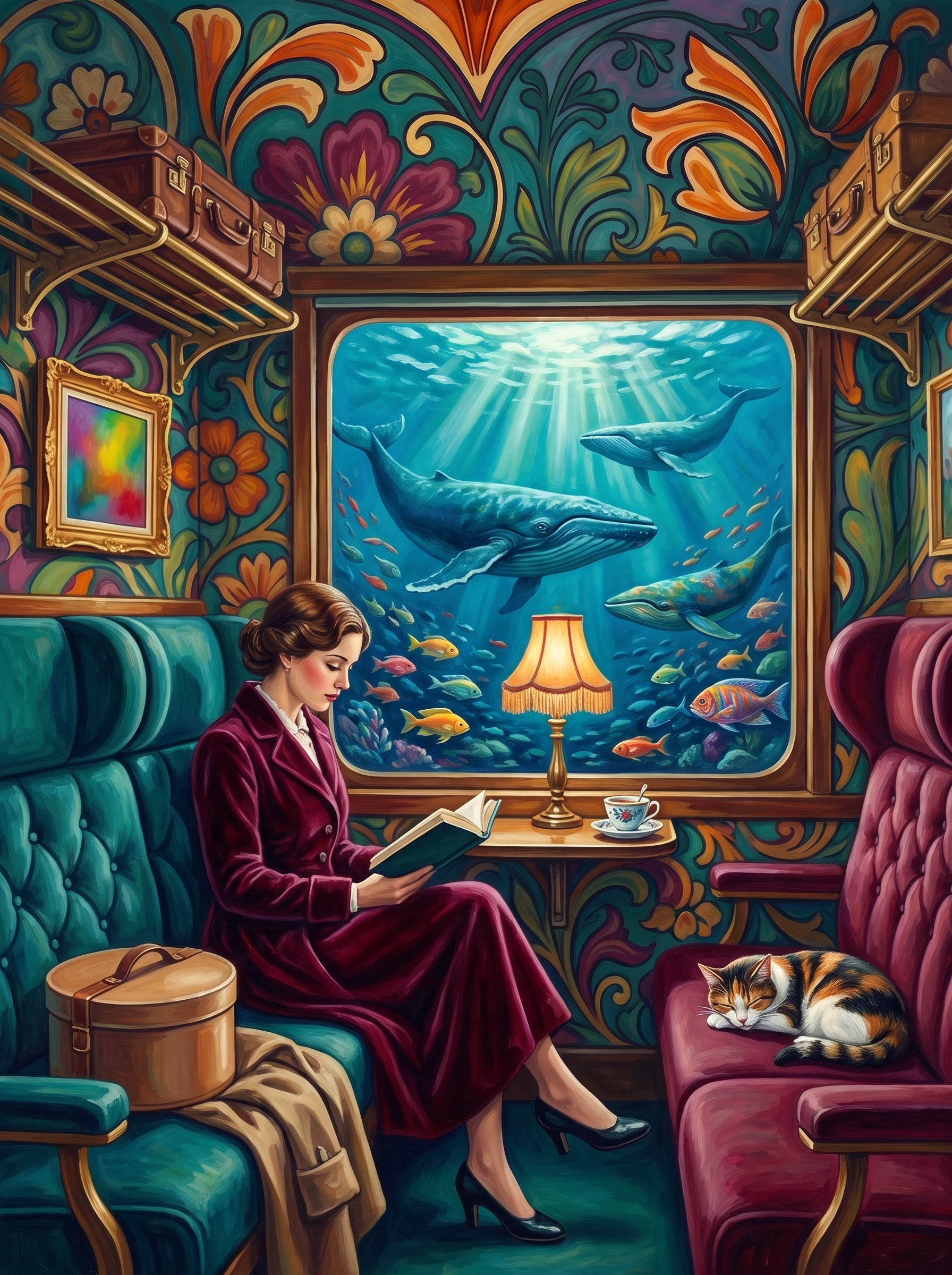 Her Train Window Full Of Fish