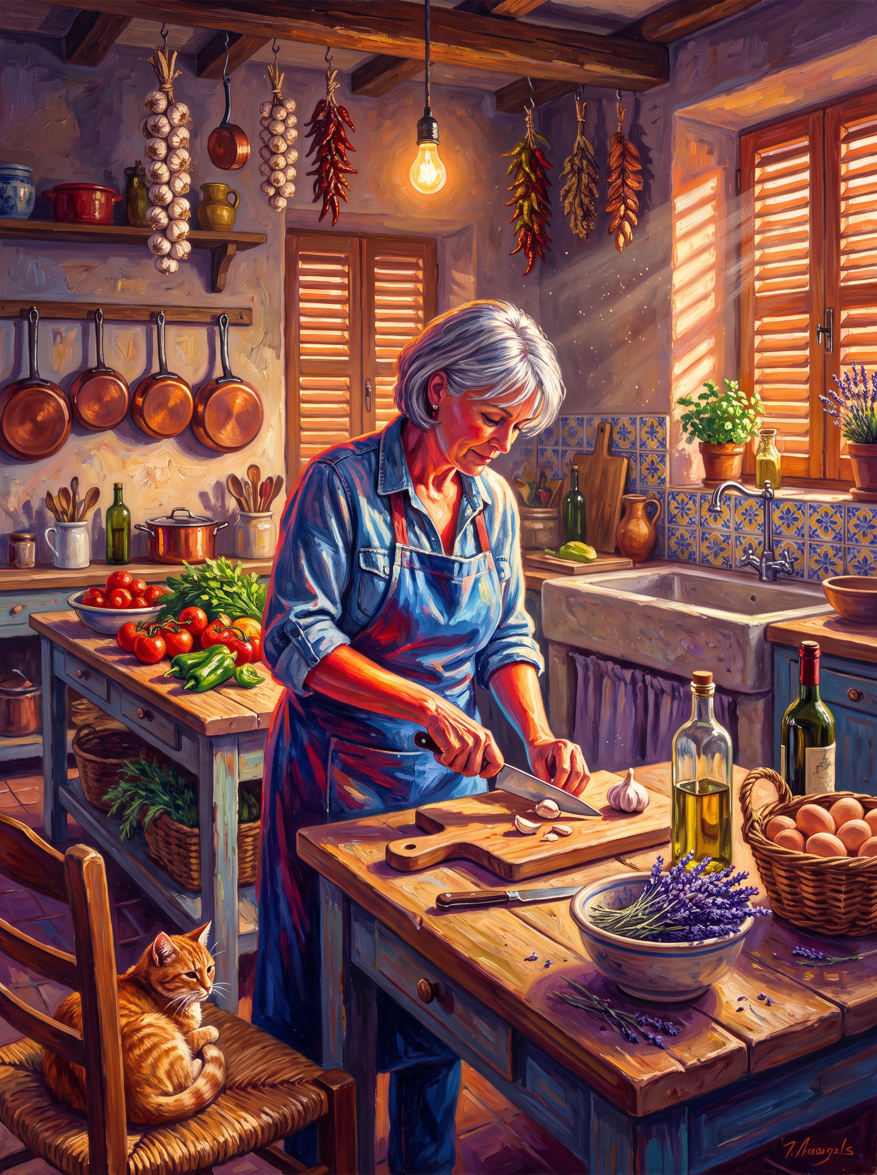 Crushing Garlic In Provence