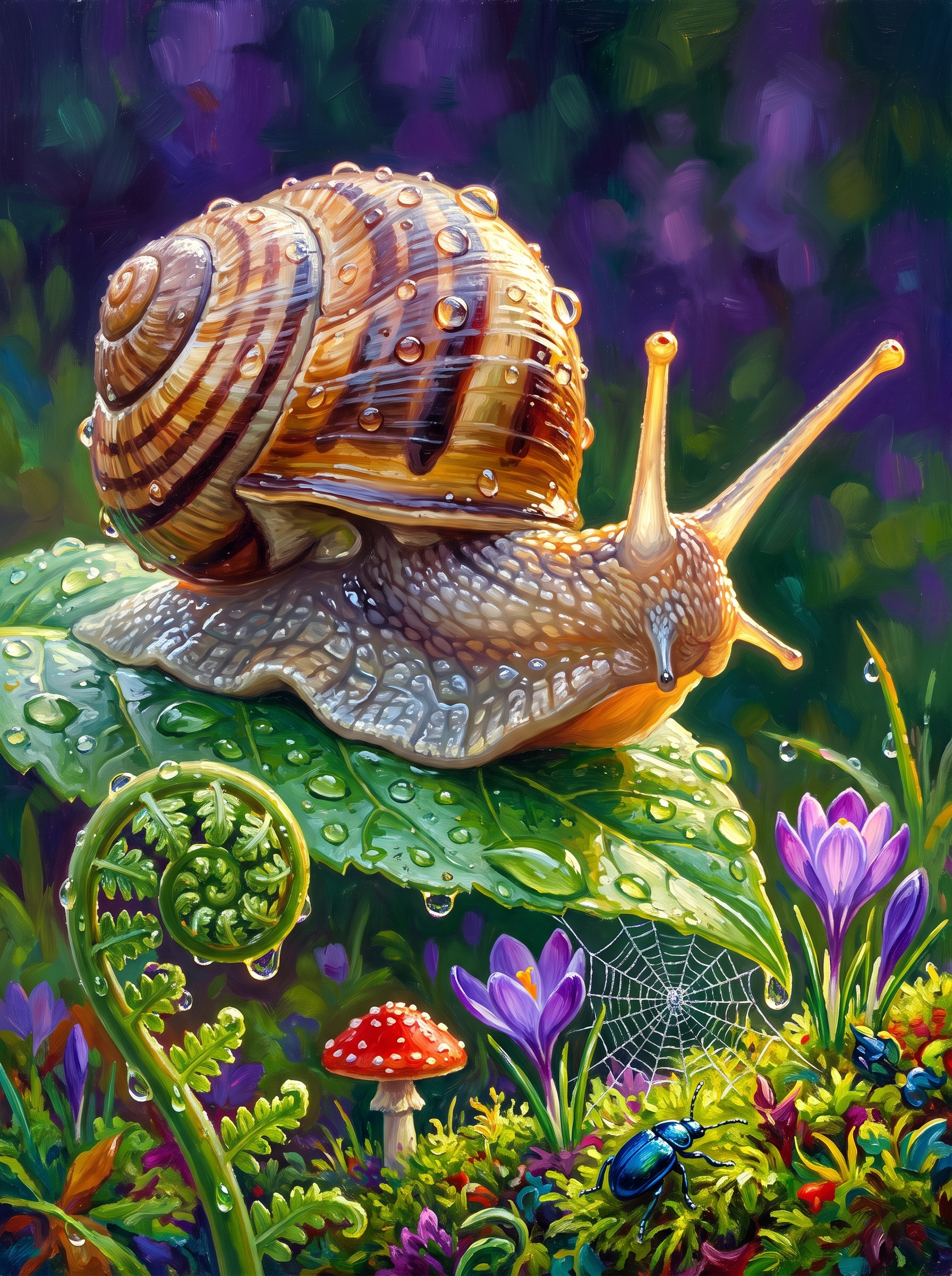 Garden Snail Spots Something