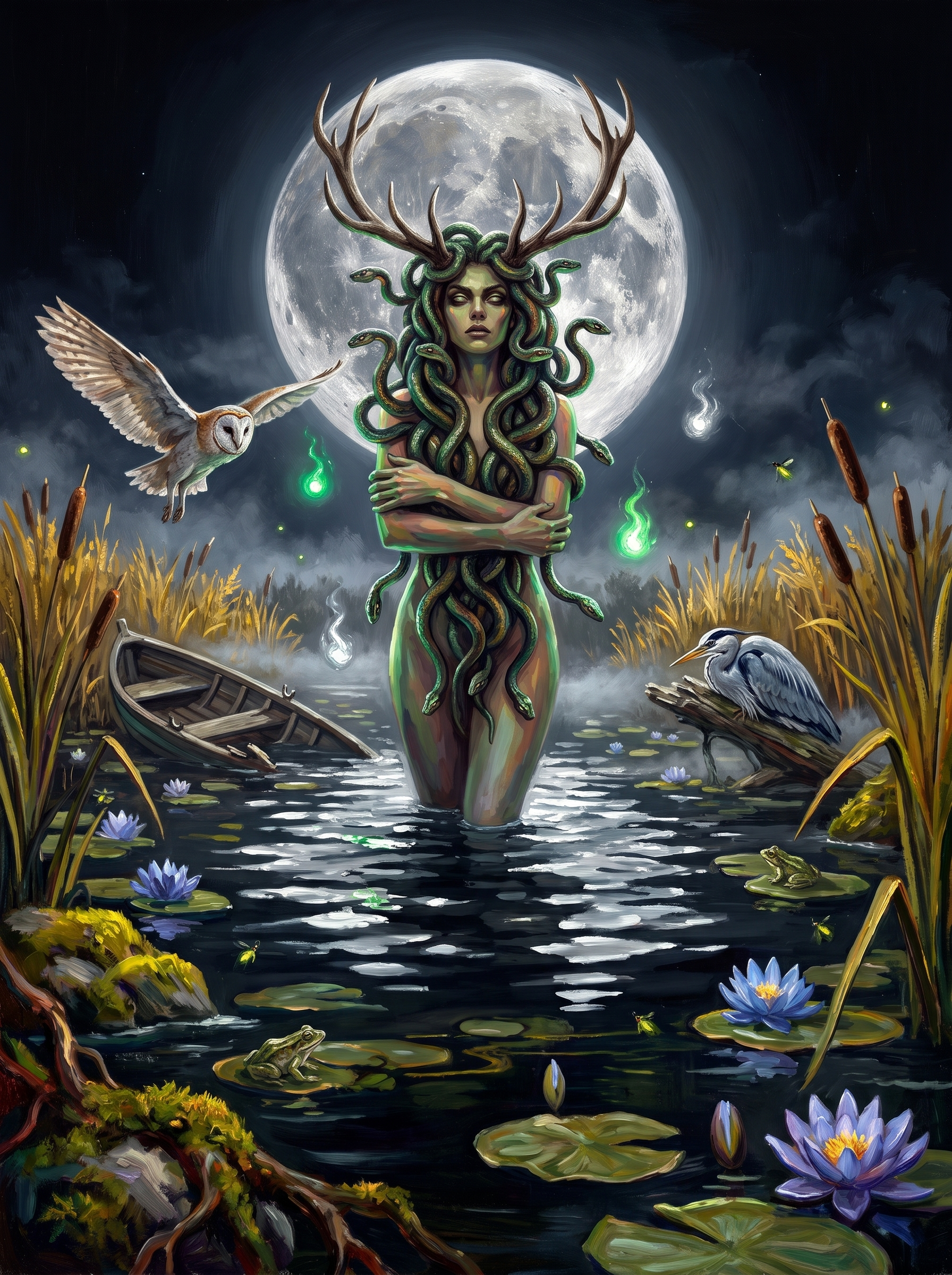 Antlers In The Marsh