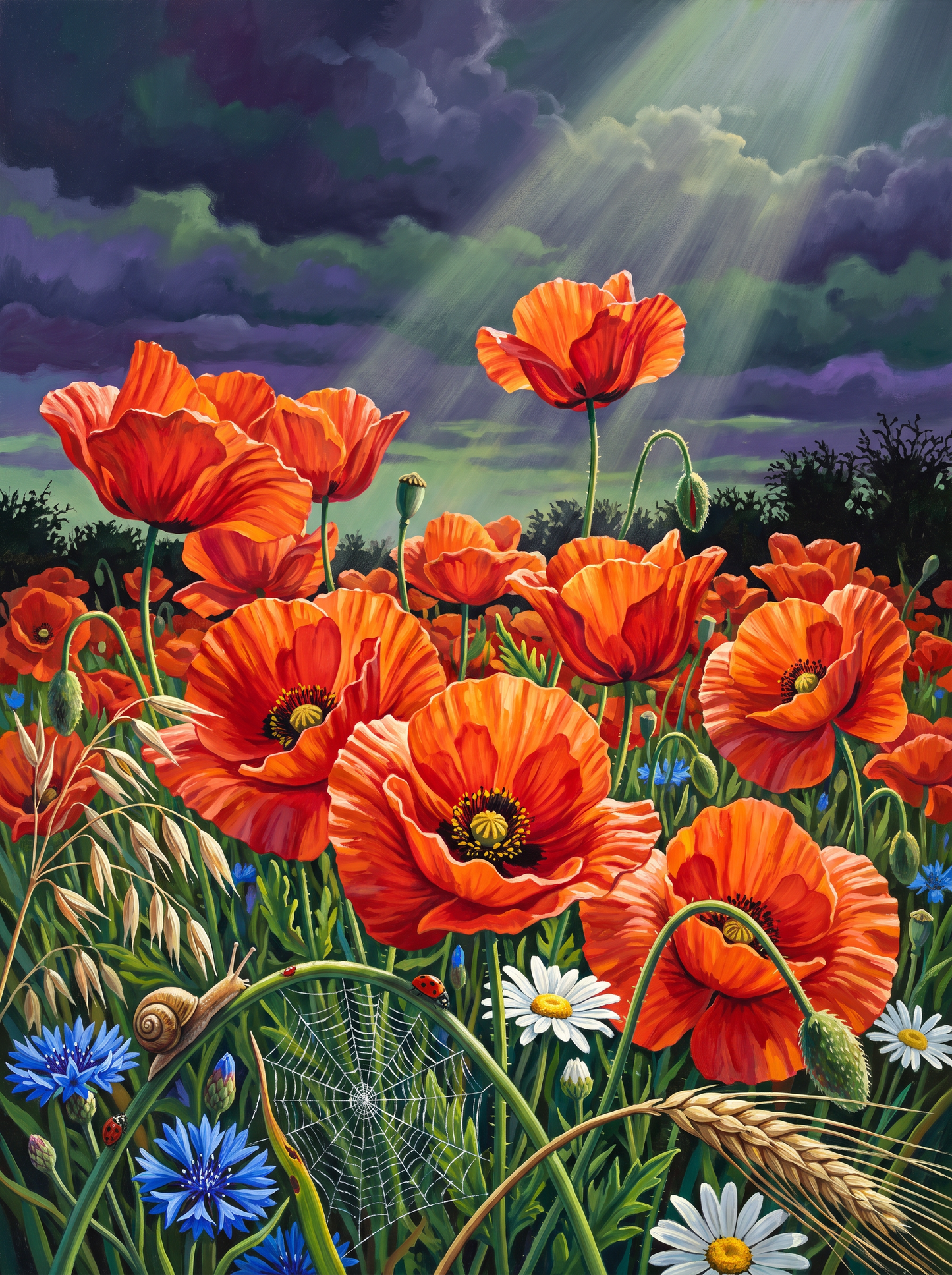 Poppies Under A Supercell