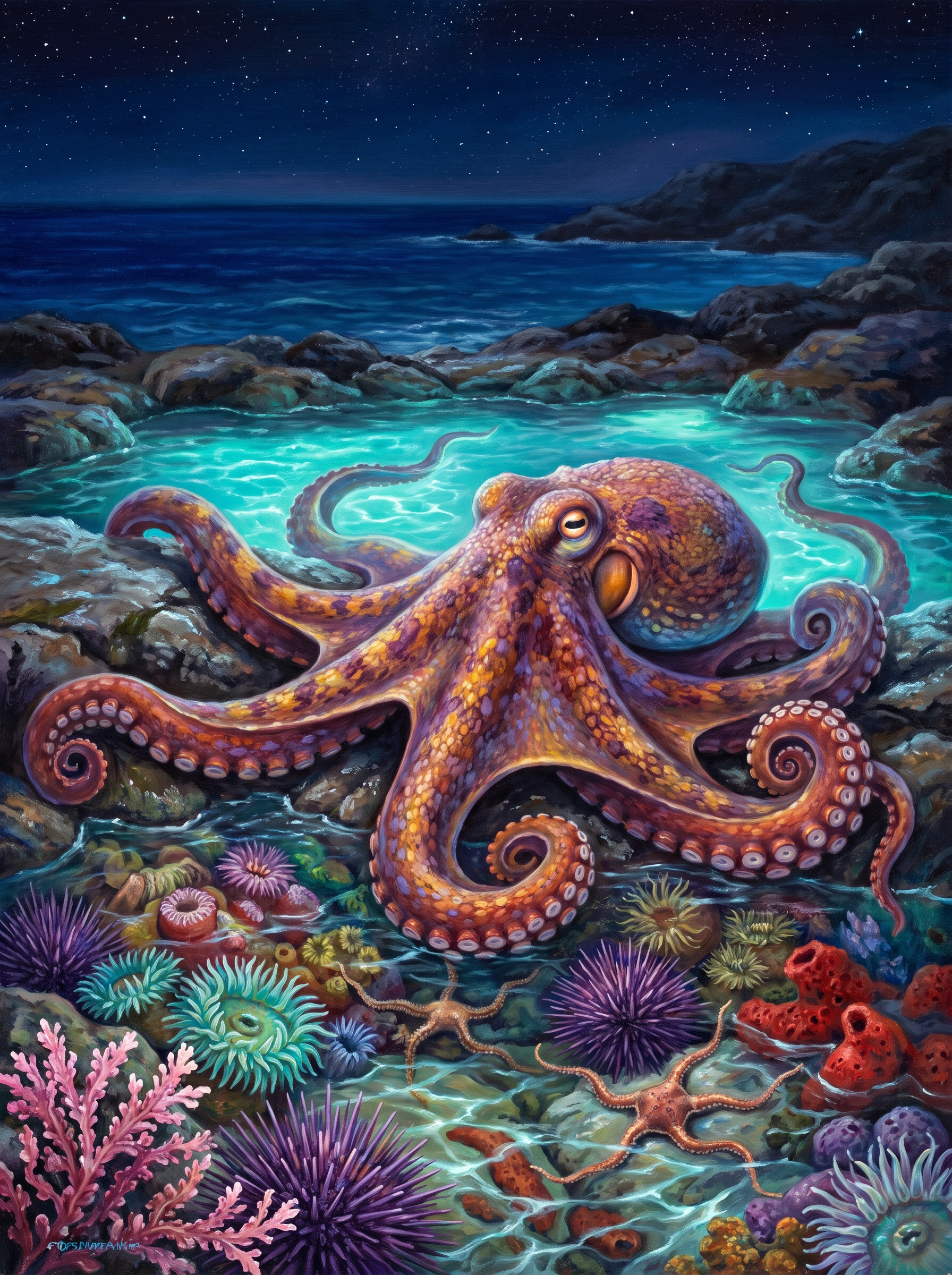 Octopus In The Rockpool