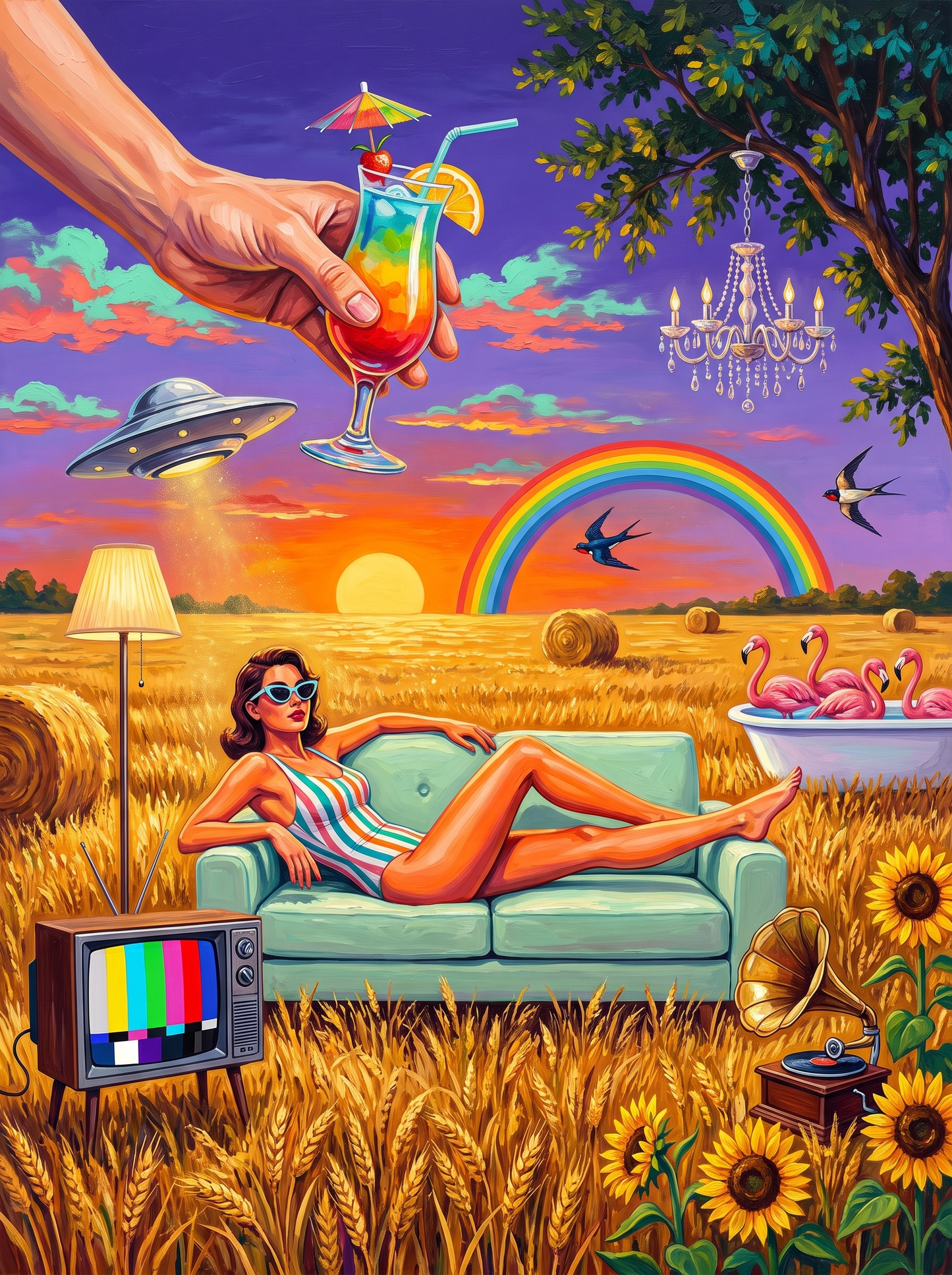 Sofa In The Wheat