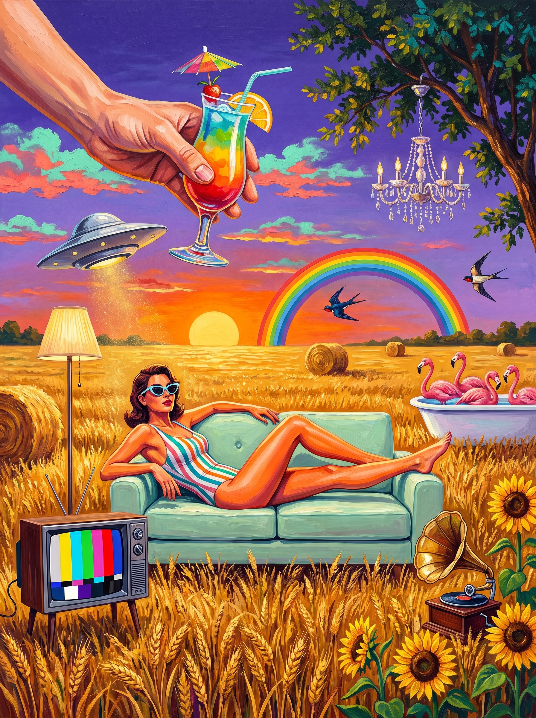 Sofa In The Wheat