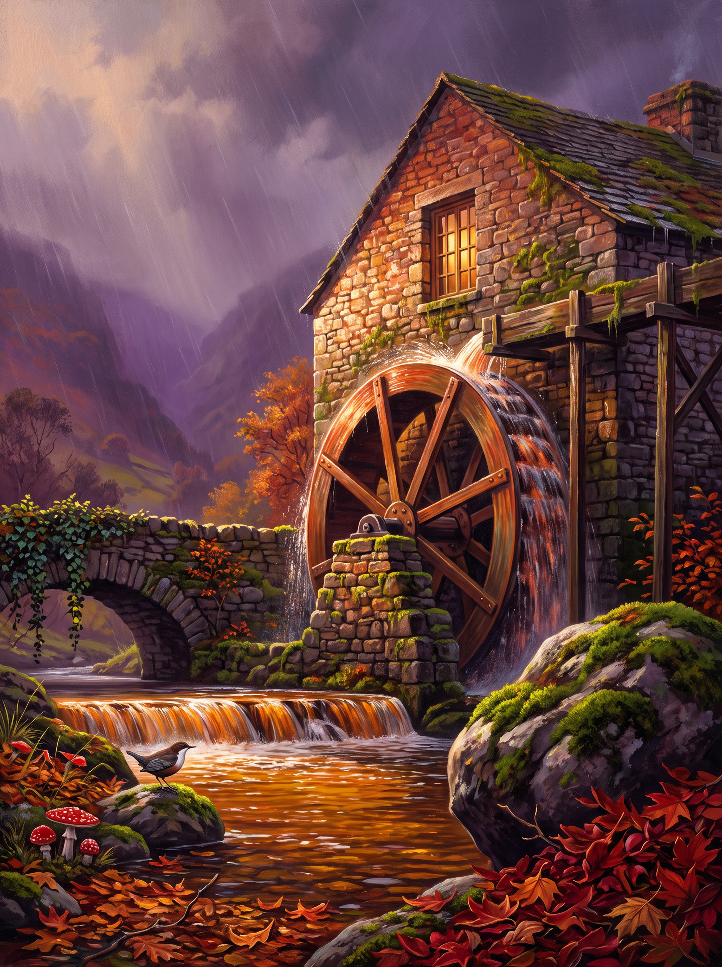 Watermill In Full Spate