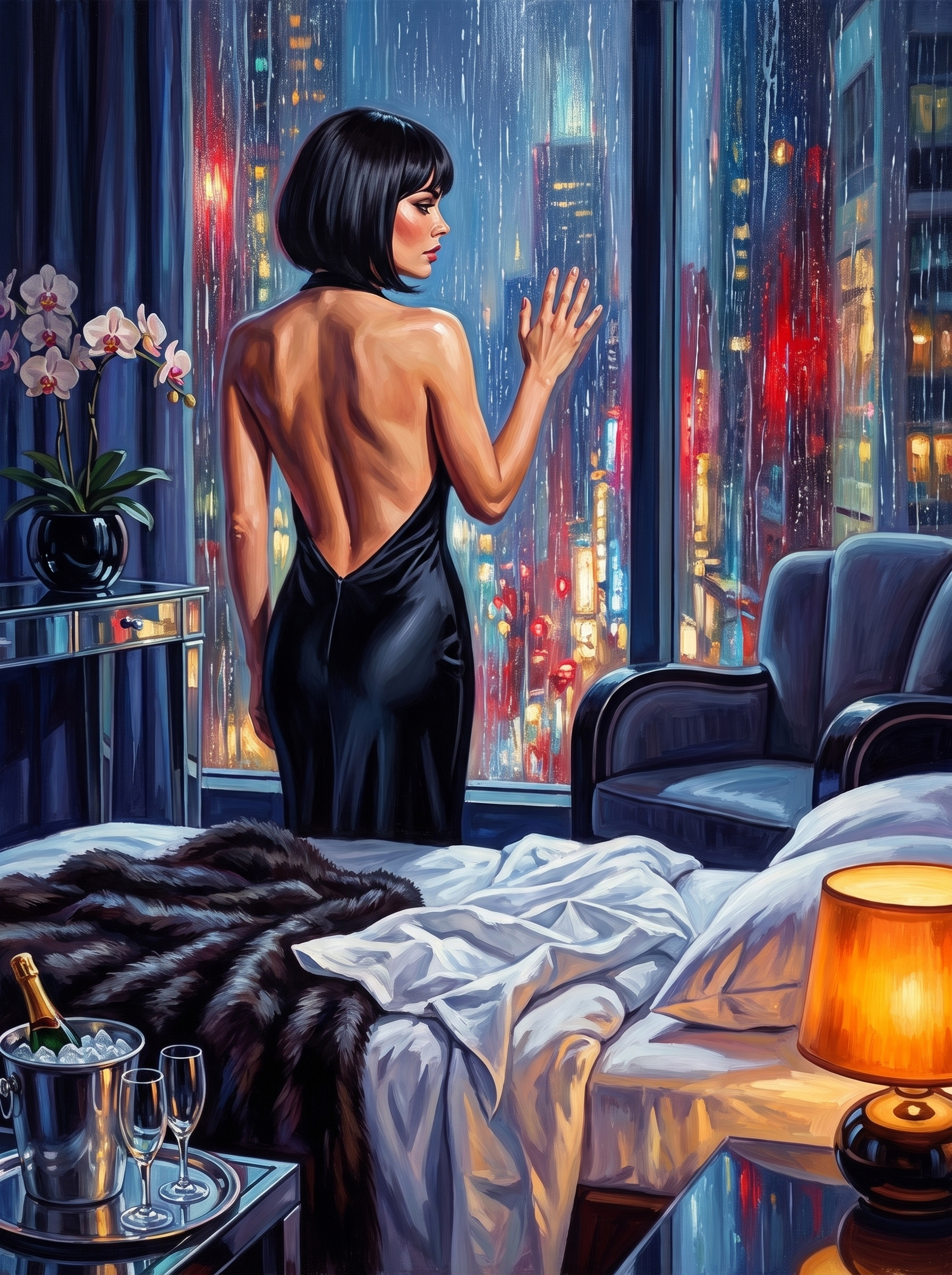 Hand On Hotel Glass