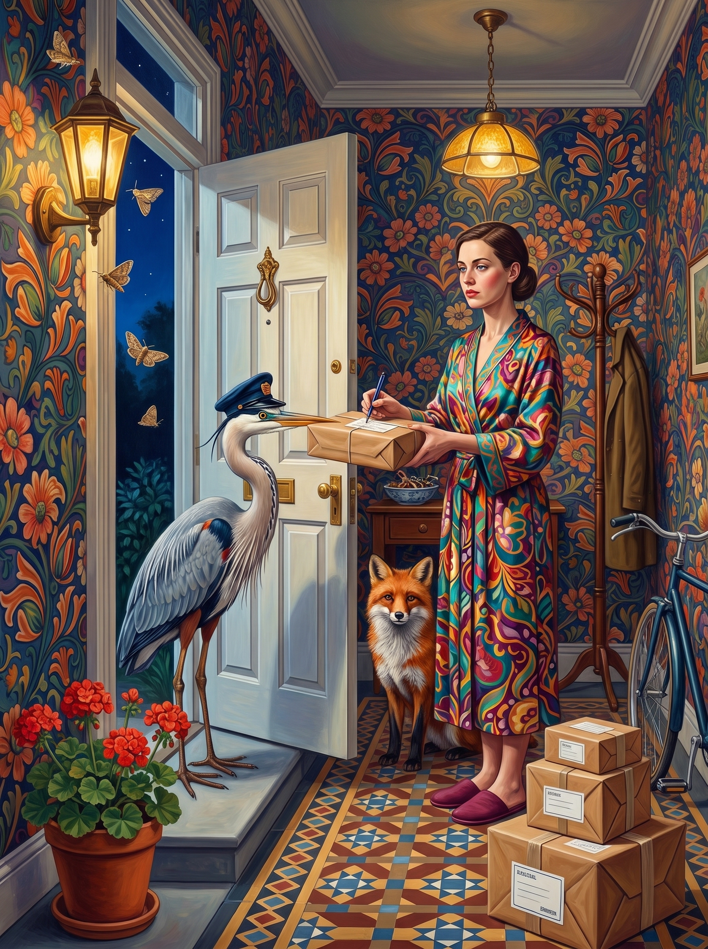 Post Comes By Heron