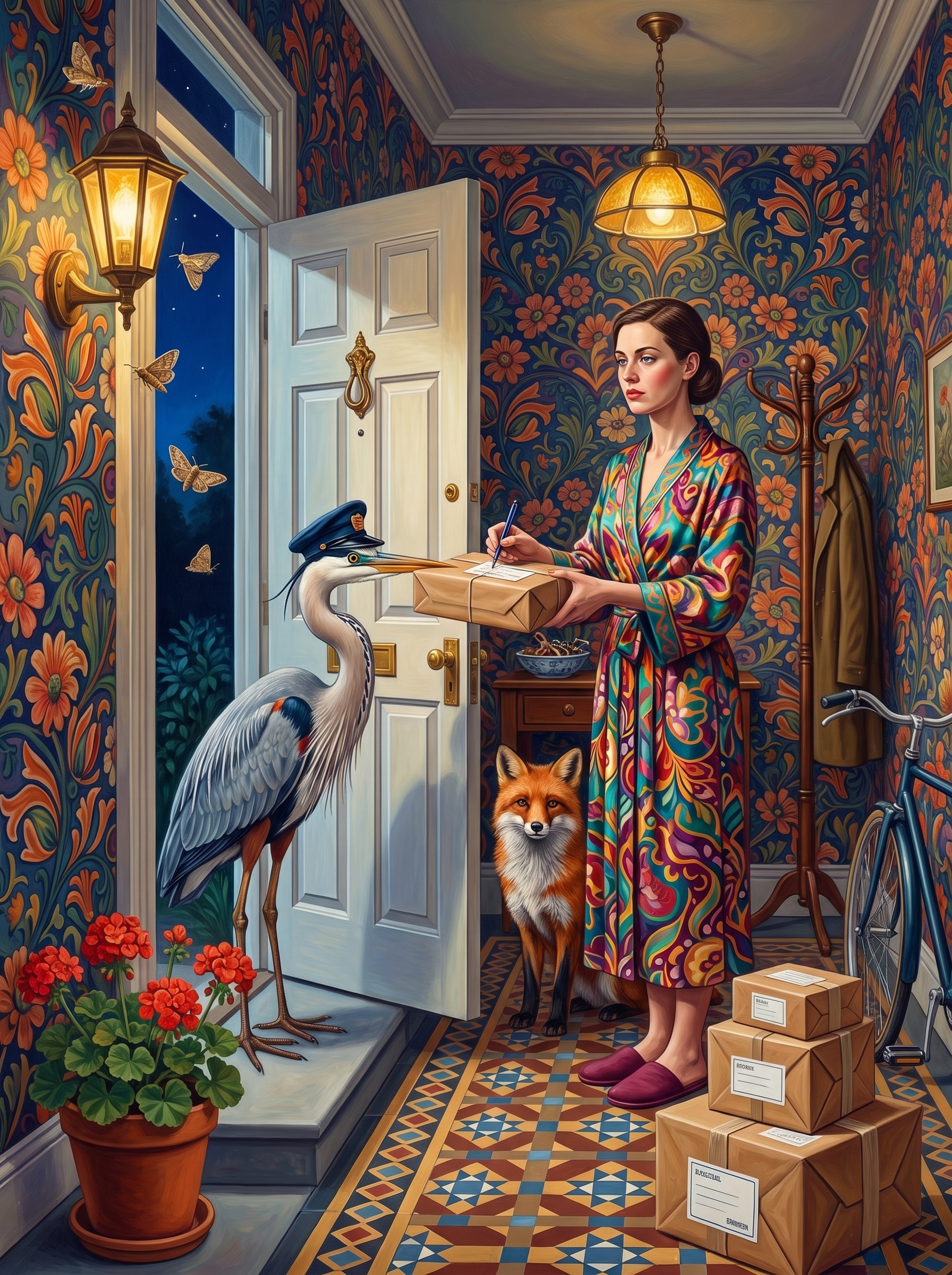 Post Comes By Heron