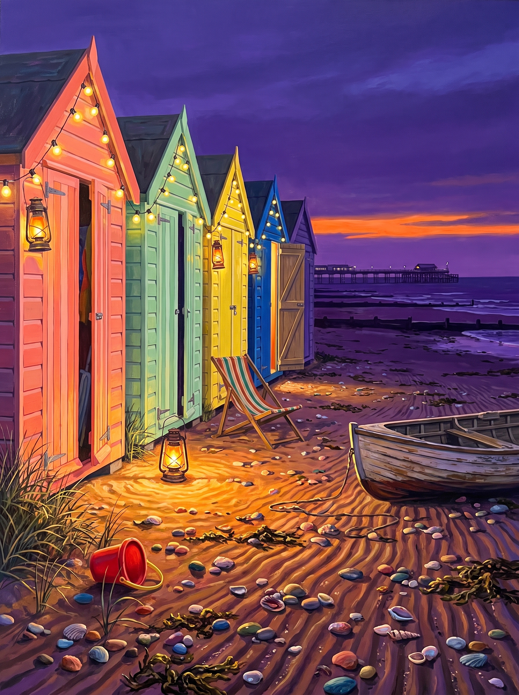 English Beach Huts, Kettle On