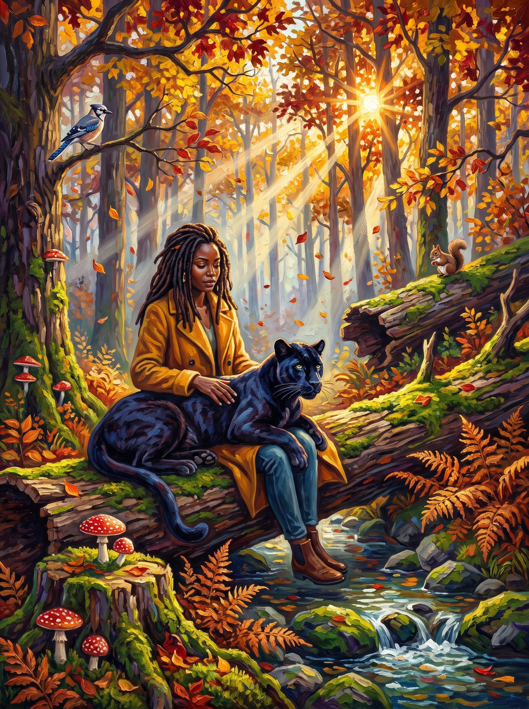 Panther In Autumn Wood