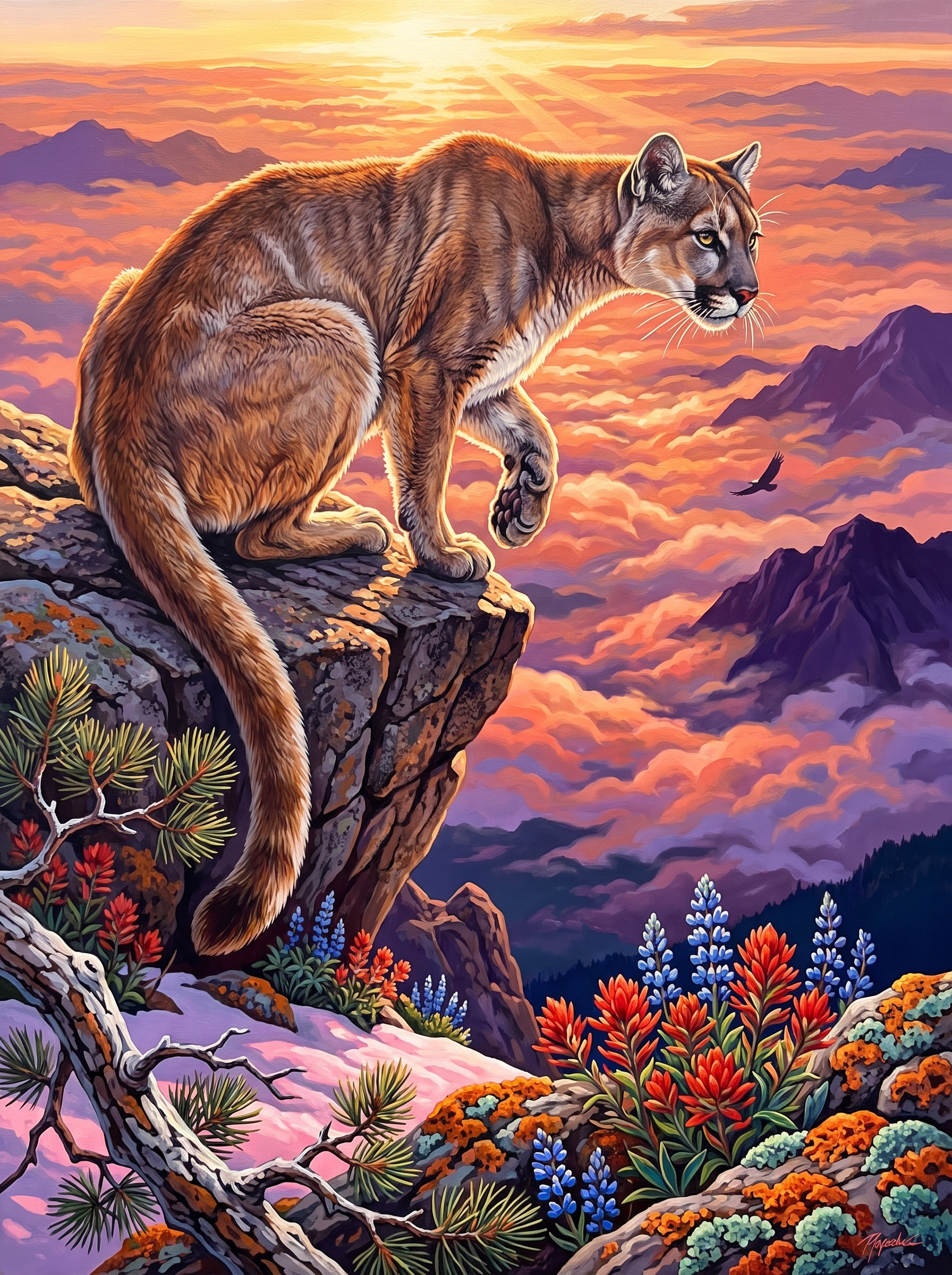 Mountain Lion Above The Clouds