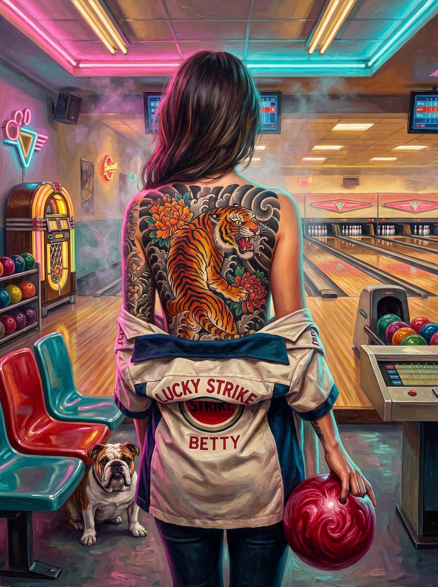 Tiger Bowls A Strike