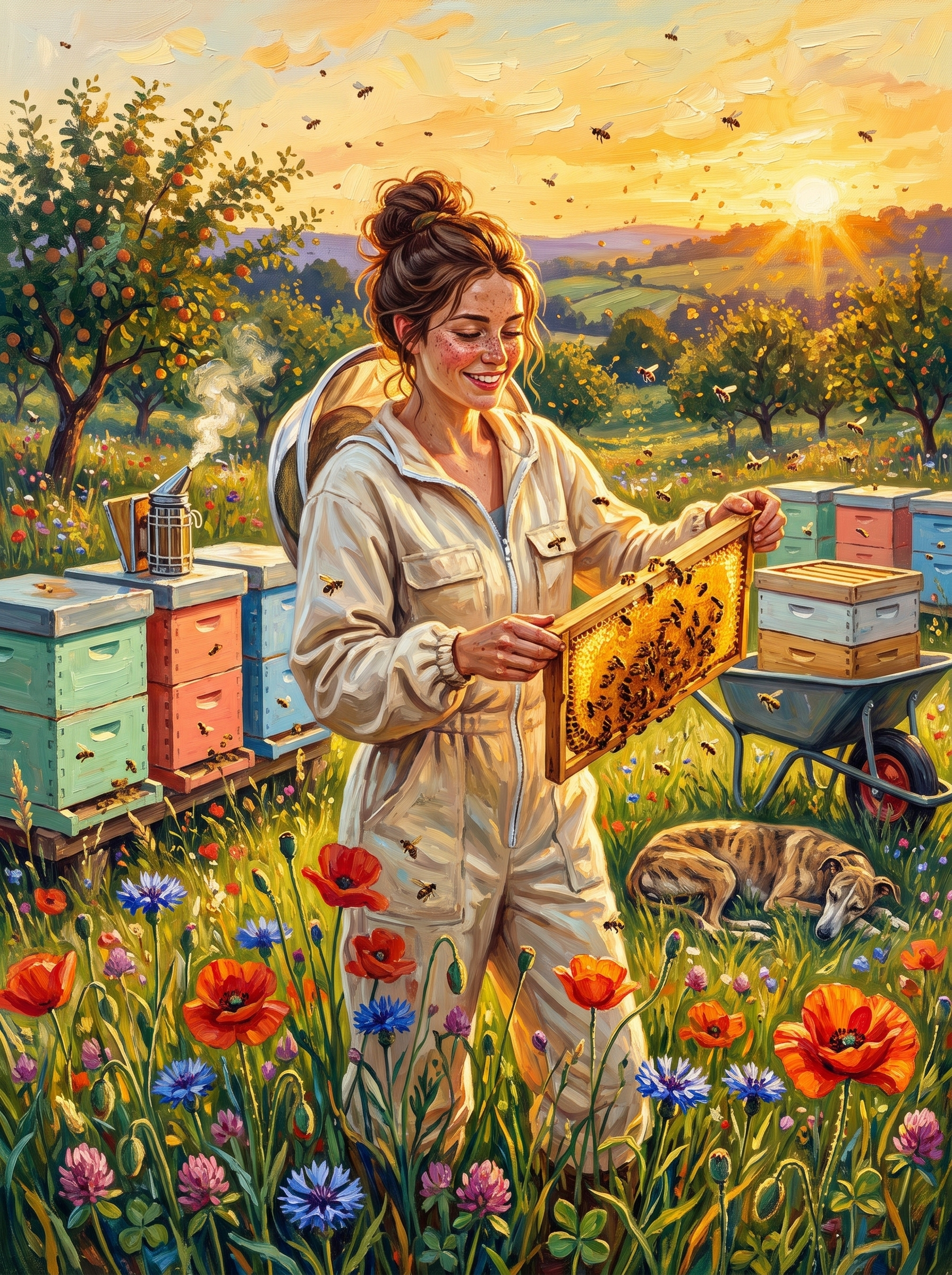 Beekeeper In High Summer