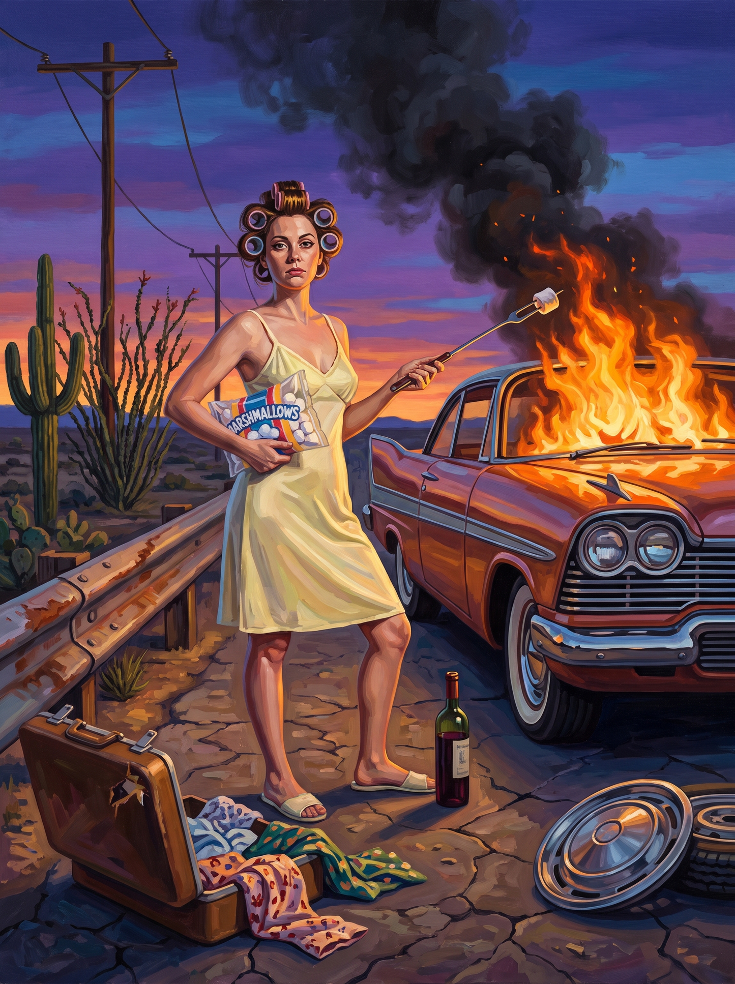 Marshmallows Over The Burning Car
