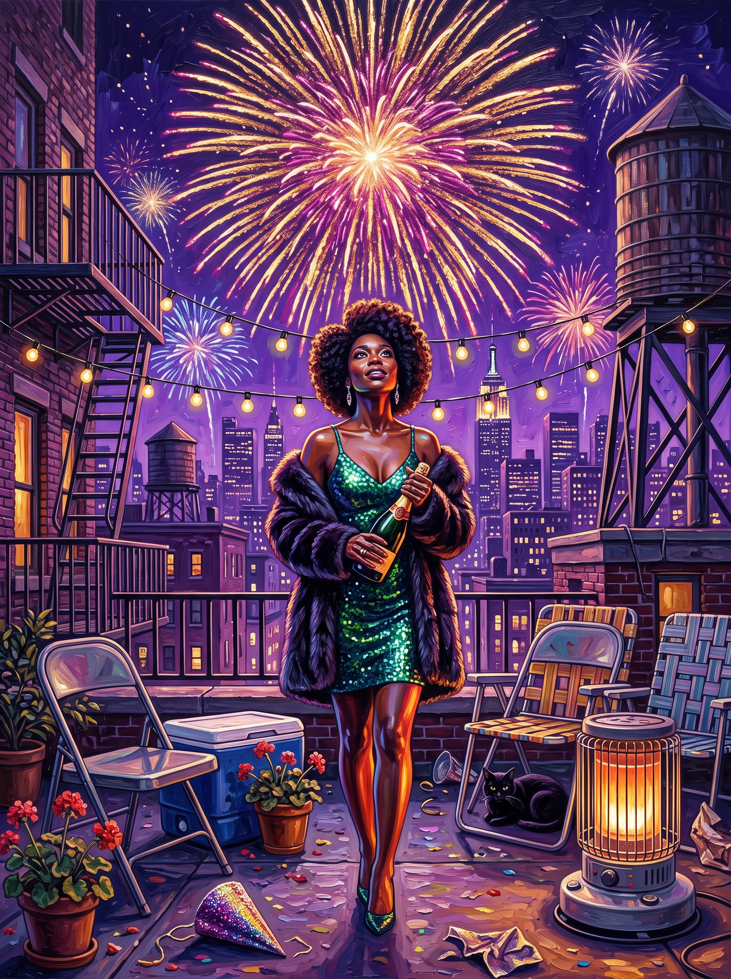 Midnight On A New York Rooftop