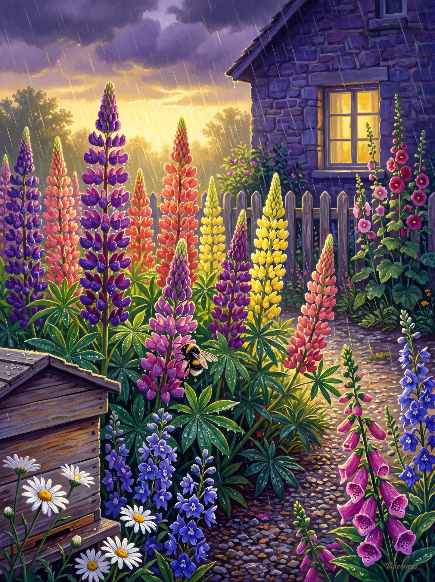 Lupins Take The Rain