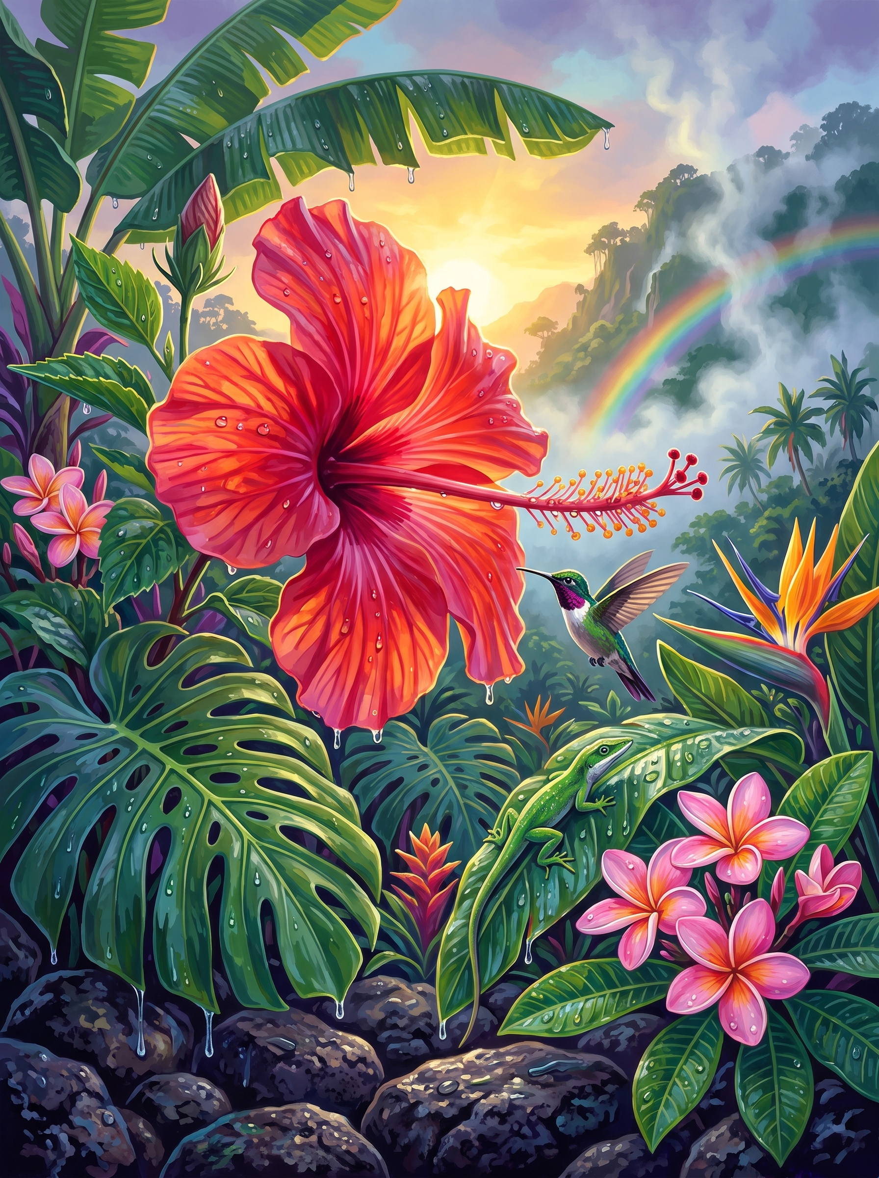 Hibiscus After The Downpour