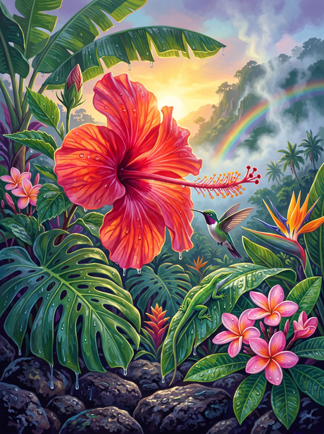 Hibiscus After The Downpour