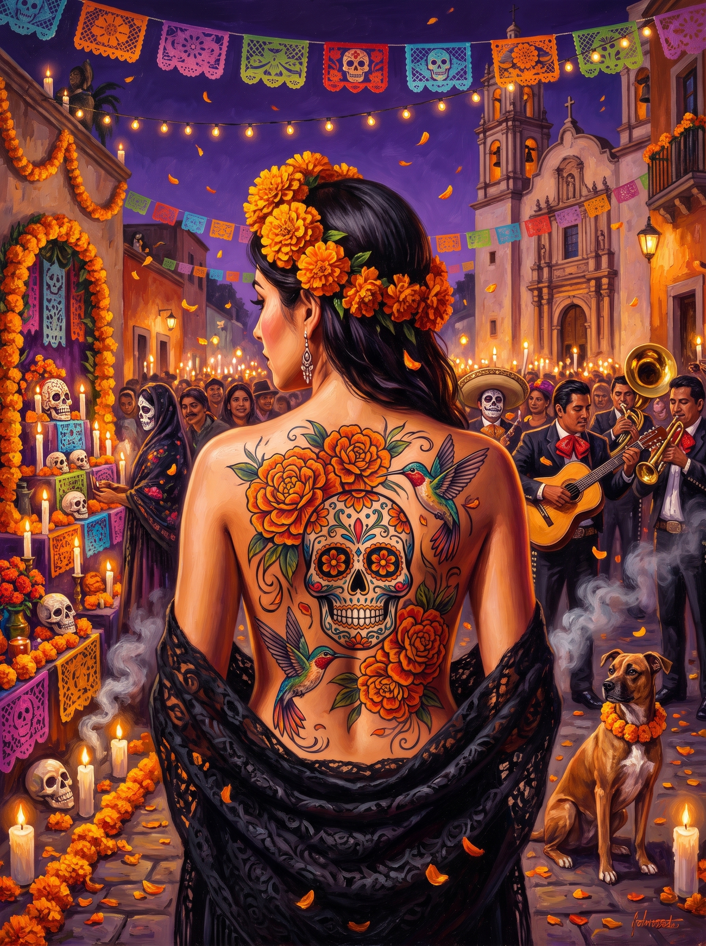 Mexico Marigolds Fill The Street
